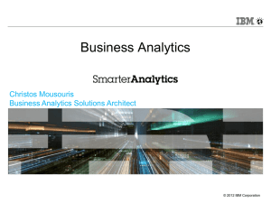 8-28-13 Cognos Event Smarter Analytics Overview
