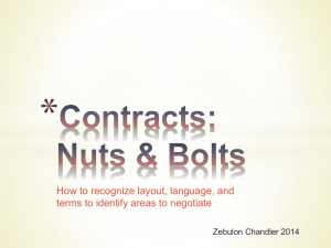 Contracts: Nuts & Bolts