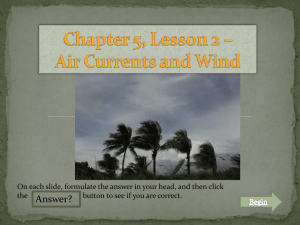 Air Currents and Wind: Middle School Earth Science