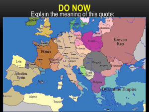 Popes & Kings in the Middle Ages: Class Notes