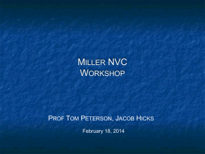 NVC Workshop Slidedeck - Miller New Venture Challenge