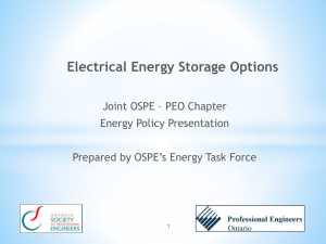 Electrical Energy Storage Options