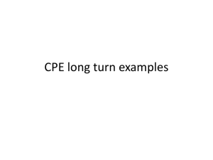 CPE long turn examples - Tim`s Free English Lesson Plans