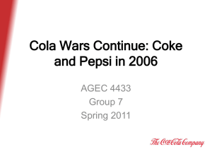 Coke vs. Pepsi: Cola Wars Analysis in 2006