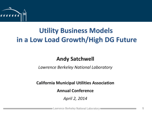 Overview of LBNL DSR Benefits Calculator
