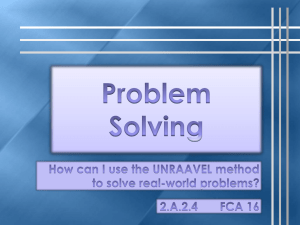 FCA 13 Gr 2 Problem Solving using the