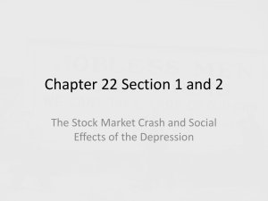Stock Market Crash & Great Depression Social Effects
