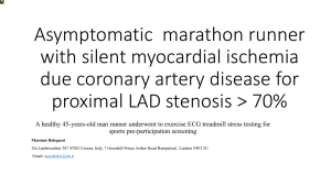 Asymptomatic marathon runner with silent myocardial ischemia