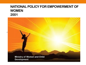 National Policy for Empowerment of Women 2001