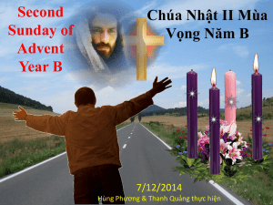 Second Sunday of Advent Year B