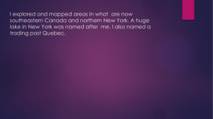 Samuel de Champlain: Exploration of Canada & New York