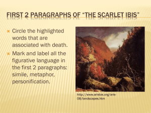 The Scarlet Ibis: Figurative Language & Symbolism Worksheet