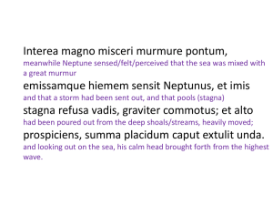 Aeneid Excerpt: Neptune Calms the Storm