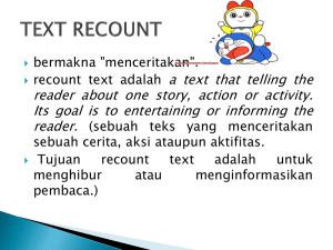 Recount Text: Definition and Example