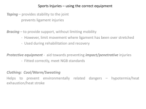 Sports Injuries – using the correct equipment