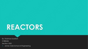 REACTORS - A. James Clark School of Engineering