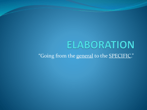 ELABORATION