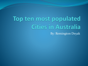 Top ten most populated Cities in Australia