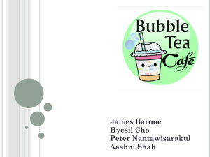 Bubble Tea Cafe Business Plan Presentation