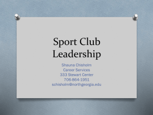 Resume & Interview Skills: Sport Club Leadership