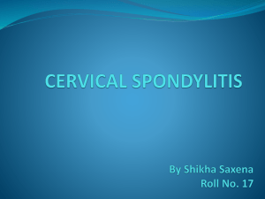 CERVICAL SPONDYLITIS