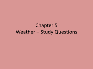 Weather Study Questions: Middle School Earth Science