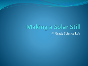 Making a Solar Still