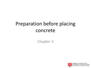 Chapter 3 – Preparation before placing concrete