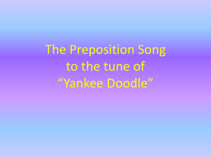 Preposition Song Lyrics: Learn Grammar with Music