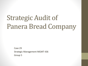 Panera Bread Strategic Audit: Case Study Analysis