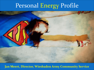 Personal Energy Profile Questionnaire