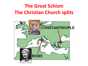 The Great Schism: Causes & Division of Christian Church