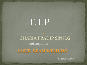 Laser beam welding (LBW)