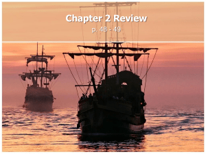 Chapter 2 Review: Explorers and Discoveries