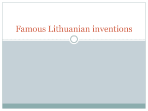 Famous Lithuanian inventions
