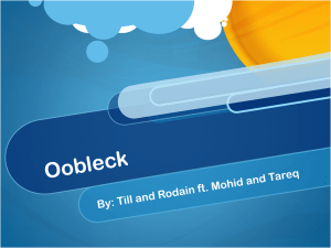 Oobleck: Non-Newtonian Fluid Properties & Experiments