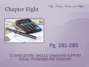 Canadian Taxation & Social Programs: A Presentation