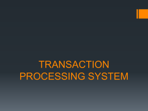 Transaction Processing & Functional Information Systems