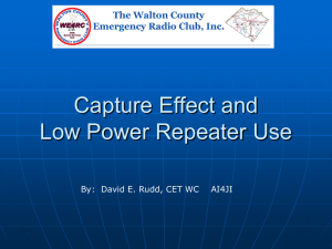 Capture Effect & Low Power Repeater Use Presentation