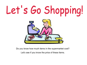 Supermarket Price Guessing Game Presentation