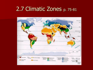 2.8 Climatic Zones p. 75-81