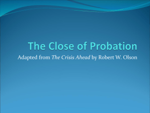 The Close of Probation