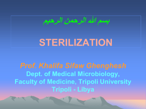 STERILIZATION-DISINFECTION and DISINFECTANTS