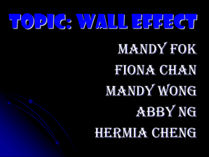 Example of wall effect in HK