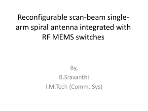 Reconfigurable scan-beam single-arm spiral antenna integrated