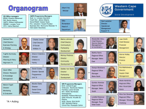 Western Cape Social Development Organogram