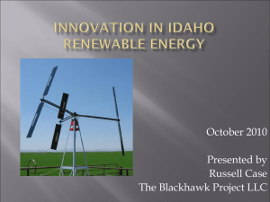Blackhawk Wind Turbine Technology: VAWT Presentation
