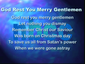 God Rest Ye Merry Gentlemen