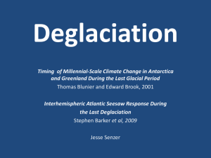 Deglaciation