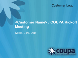 ACS / COUPA Kickoff Meeting